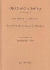 book Das Bistum Halberstadt 1 - Das Stift St. Nikolaus in Stendal