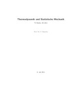 book Thermodynamik und Statistische Mechanik (Skript)