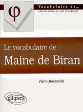 book Le vocabulaire de Maine de Biran