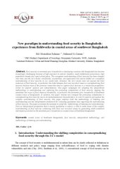 book New paradigm in understanding food security in Bangladesh: experiences from fieldworks in coastal areas of southwest Bangladesh [article]