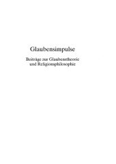 book Glaubensimpulse - Beiträge zur Glaubenstheorie und Religionsphilosophie