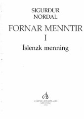 book Fornar menttir I: Islenzk Menning