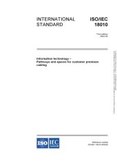 book International Standard ISO/IEC 18010 : Information technology – Pathways and spaces for customer premises cabling