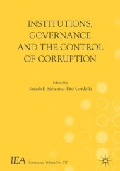 book Institutions, Governance and the Control of Corruption