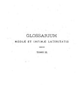 book GLOSSARIUM mediae et infimae Latinitatis. DEF