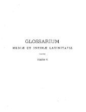 book GLOSSARIUM mediae et infimae Latinitatis. LMN