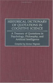 book Historical Dictionary of Quotations in Cognitive Science