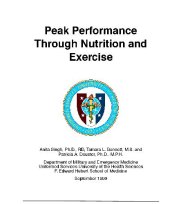 book Peak Performance Through Nutrition and Exercise