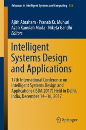 book Intelligent Systems Design and Applications