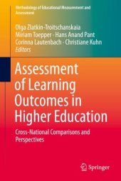 book Assessment of Learning Outcomes in Higher Education