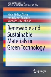 book Renewable and Sustainable Materials in Green Technology