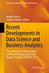 book Recent Developments in Data Science and Business Analytics