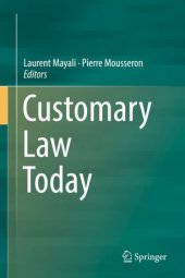 book Customary Law Today