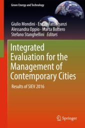 book Integrated Evaluation for the Management of Contemporary Cities