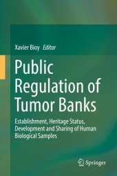 book Public Regulation of Tumor Banks