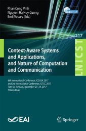 book Context-Aware Systems and Applications, and Nature of Computation and Communication