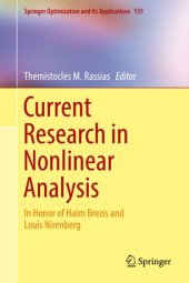 book Current Research in Nonlinear Analysis