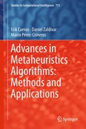 book Advances in Metaheuristics Algorithms: Methods and Applications