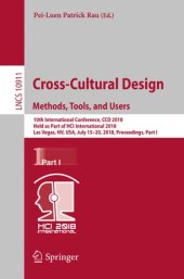 book Cross-Cultural Design. Methods, Tools, and Users