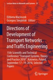 book Directions of Development of Transport Networks and Traffic Engineering