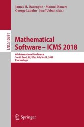 book Mathematical Software – ICMS 2018