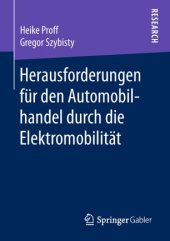 book Herausforderungen für den Automobilhandel durch die Elektromobilität