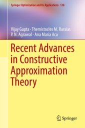 book Recent Advances in Constructive Approximation Theory