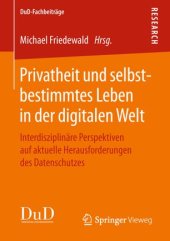 book Privatheit und selbstbestimmtes Leben in der digitalen Welt