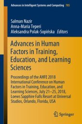 book Advances in Human Factors in Training, Education, and Learning Sciences