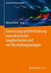 book Einmessung und Verifizierung raumakustischer Gegebenheiten und von Beschallungsanlagen