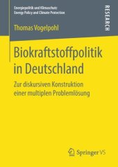 book Biokraftstoffpolitik in Deutschland