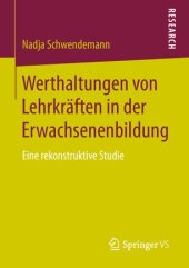 book Werthaltungen von Lehrkräften in der Erwachsenenbildung