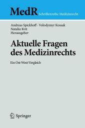 book Aktuelle Fragen des Medizinrechts