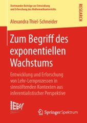 book Zum Begriff des exponentiellen Wachstums