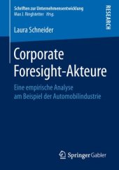 book Corporate Foresight-Akteure