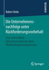 book Die Unternehmensnachfolge unter Rückforderungsvorbehalt