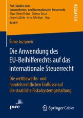 book Die Anwendung des EU-Beihilferechts auf das internationale Steuerrecht