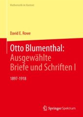 book Otto Blumenthal: Ausgewählte Briefe und Schriften I