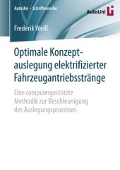 book Optimale Konzeptauslegung elektrifizierter Fahrzeugantriebsstränge