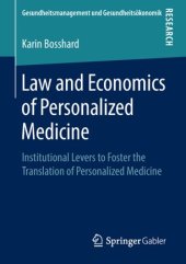 book Law and Economics of Personalized Medicine