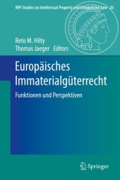 book Europäisches Immaterialgüterrecht