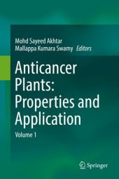 book Anticancer plants: Properties and Application