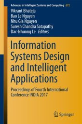 book Information Systems Design and Intelligent Applications