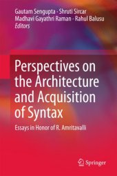 book Perspectives on the Architecture and Acquisition of Syntax