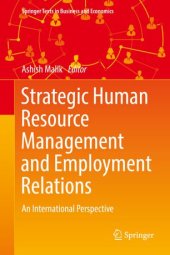 book Strategic Human Resource Management and Employment Relations