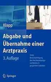 book Abgabe und Übernahme einer arztpraxis