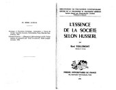 book L’essence de la societe selon Husserl