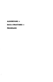 book Algorithms + Data Structures = Programs