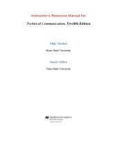 book Technical Communication-Instructor’s Resource Manual