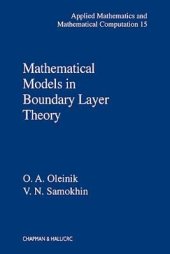 book Mathematical Models in Boundary Layer Theory